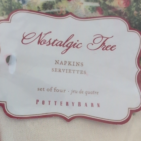 Pottery Barn Cream Holiday Napkins - Picture 2 of 2